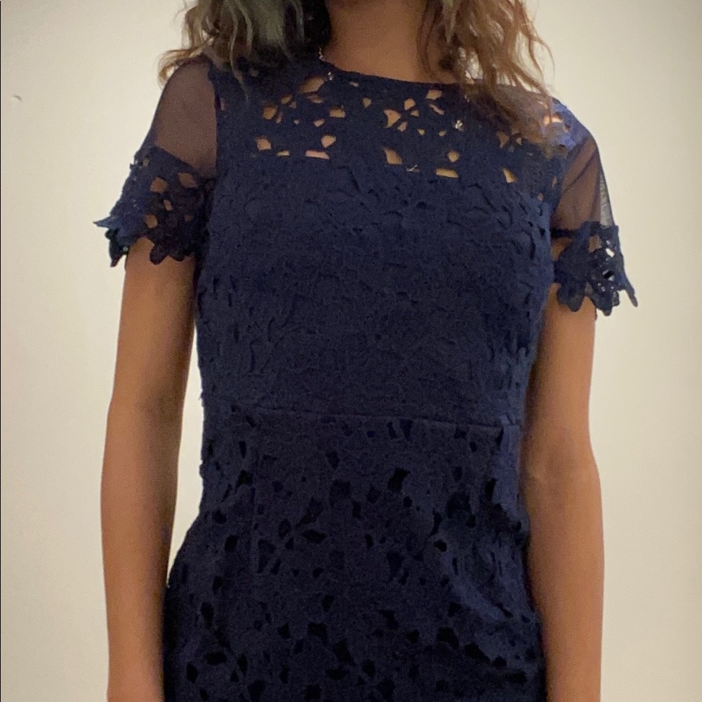 Lace Navy Blue Dress